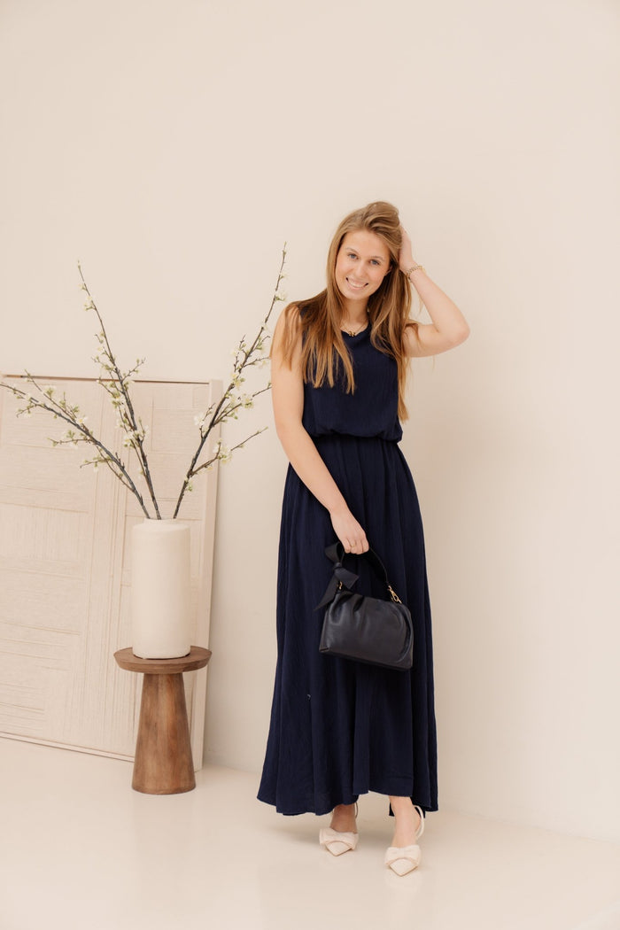 Donkerblauw tweedelig set - Bij Keesje - Bij Keesje - Jurk