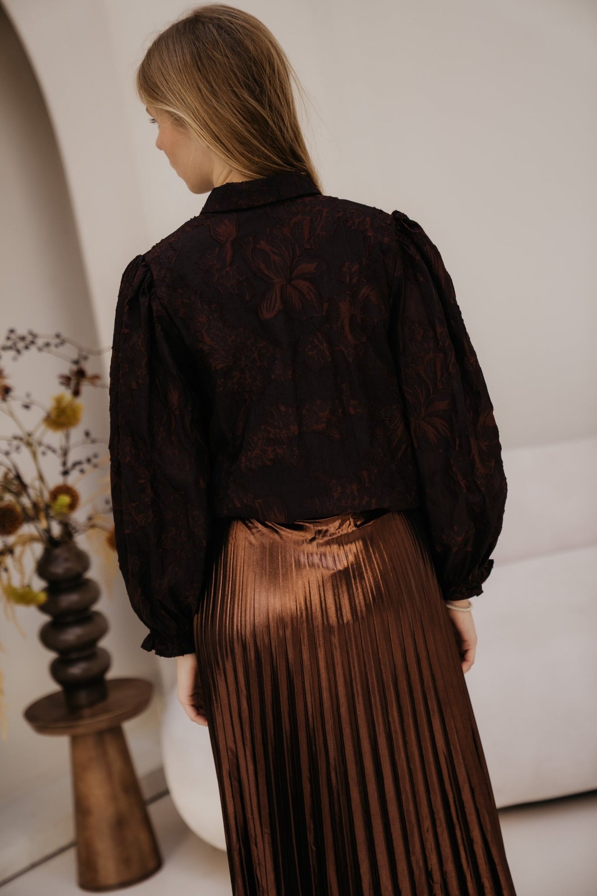 Donna blouse Dark Brown - Bij Keesje - YDENCE - Blouse