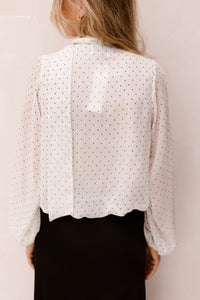 Dorellie dot blouse off-white - Bij Keesje - Neo Noir - blouse