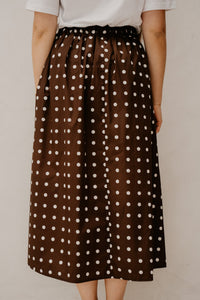 Dot skirt brown - white - Bij Keesje - Bij Keesje - Rok
