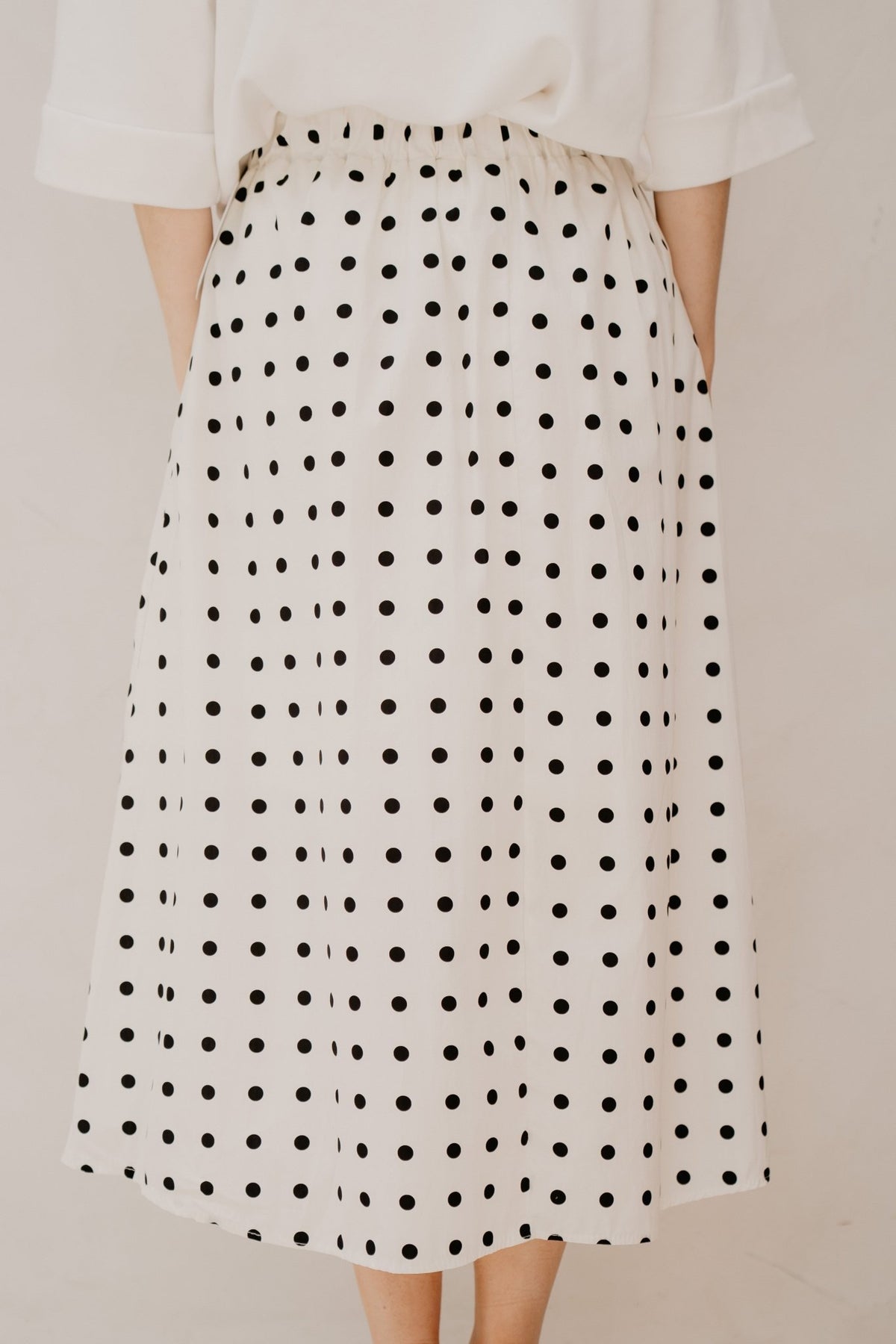 Dot skirt white - black - Bij Keesje - Bij Keesje - Rok