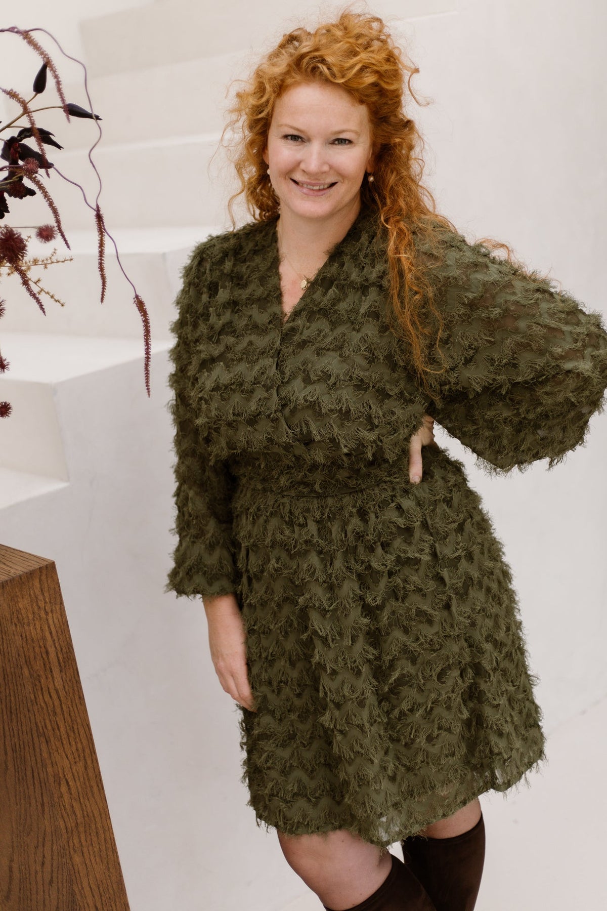 Dress army 26758-SL - Bij Keesje - Smashed Lemon - Jurk