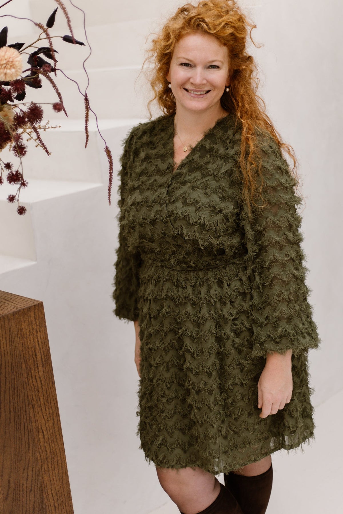 Dress army 26758-SL - Bij Keesje - Smashed Lemon - Jurk