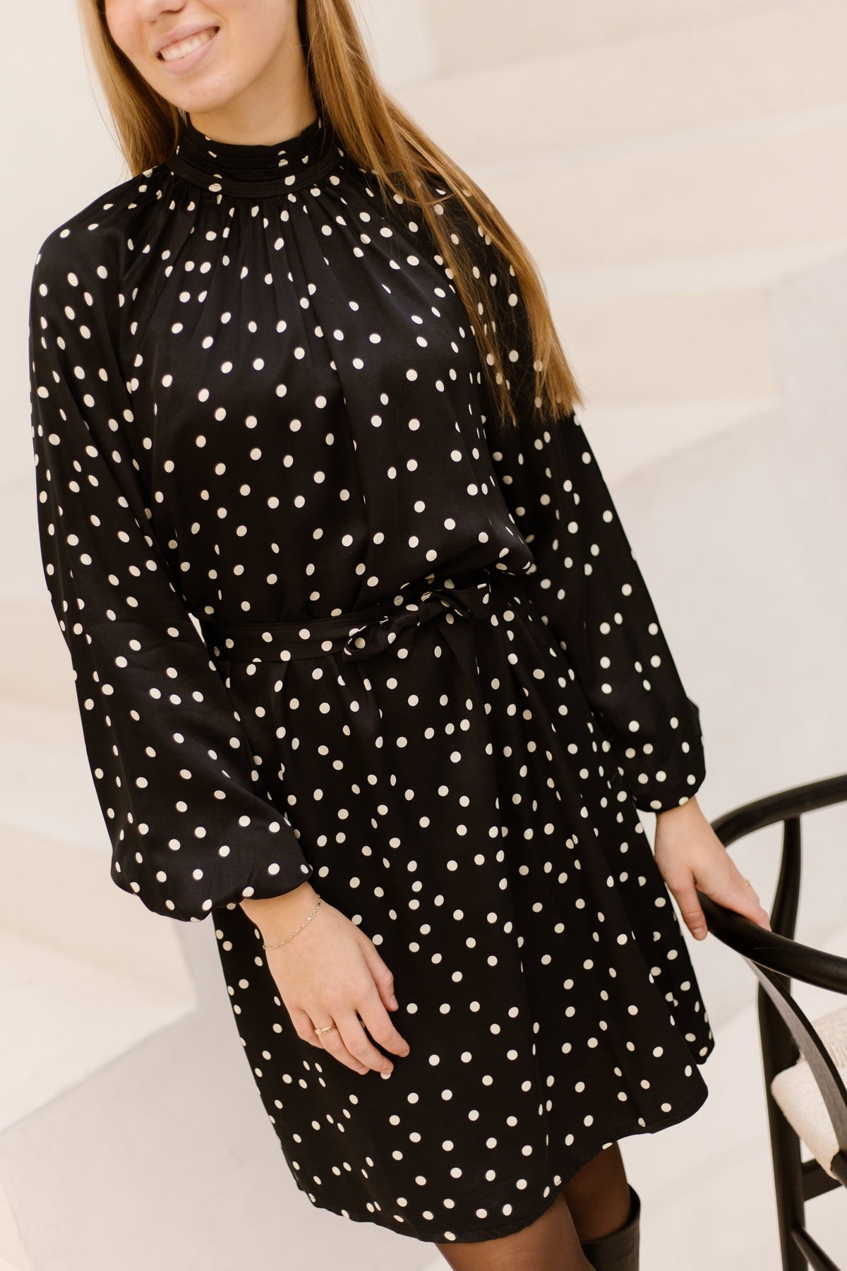 Dress black/off white 26765-SL - Bij Keesje - Smashed Lemon - Jurk