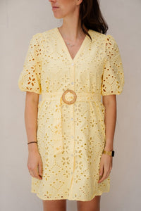 Dress broderie anglaise lemon - 28235 - Bij Keesje - Esqualo - jurk