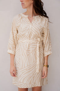 Dress dark sand - off white 26368 - Bij Keesje - Smashed Lemon - Jurk