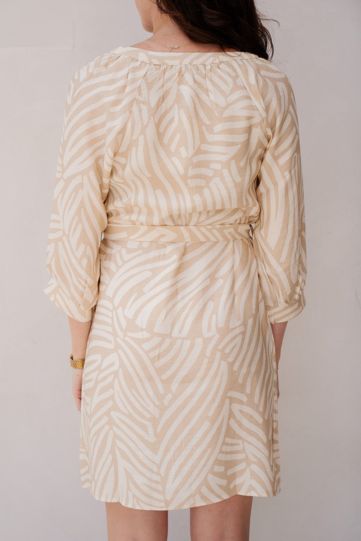 Dress dark sand - off white 26368 - Bij Keesje - Smashed Lemon - Jurk