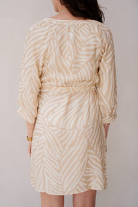 Dress dark sand - off white 26368 - Bij Keesje - Smashed Lemon - Jurk