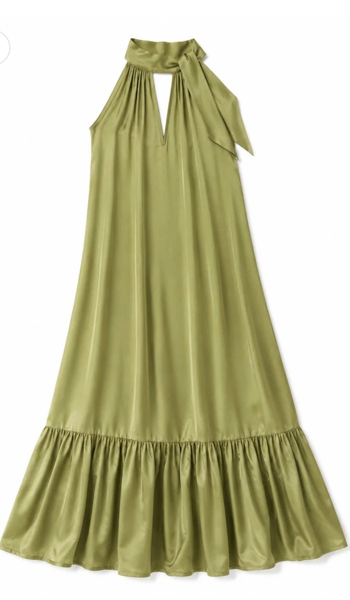 Dress Daylight Olive Silk - Bij Keesje - Freebird - Jurk