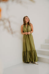 Kleid Daylight Olive Seide