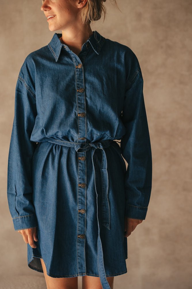 Dress denim oversized - Bij Keesje