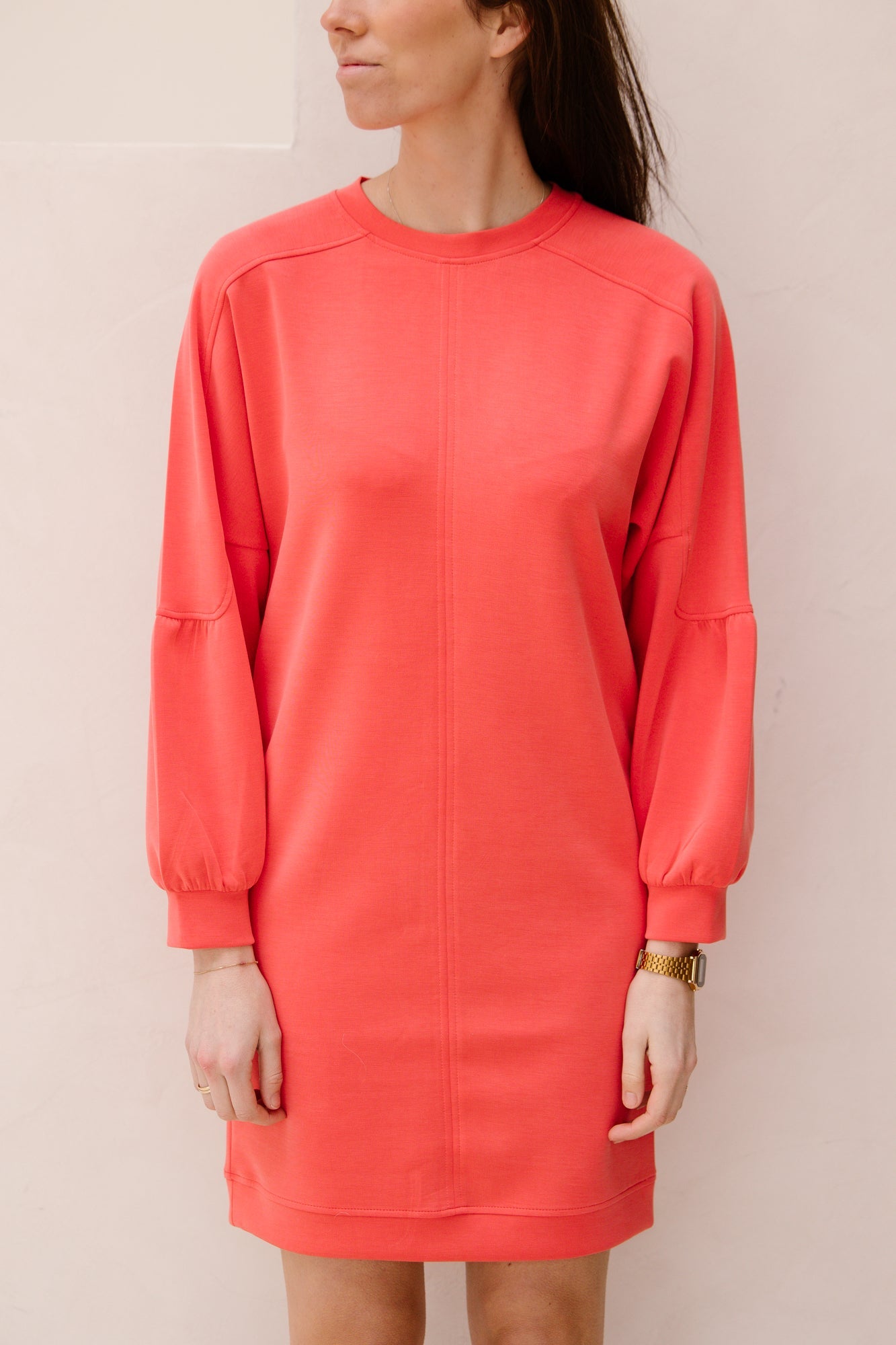 Dress fancy slve Modal Chili Red 05008 - Bij Keesje - Esqualo - Jurk