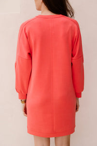 Dress fancy slve Modal Chili Red 05008 - Bij Keesje - Esqualo - Jurk