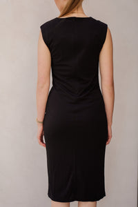 Dress gathering black - 28203 - Bij Keesje - Esqualo - Jurk