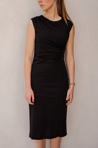 Dress gathering black - 28203 - Bij Keesje - Esqualo - Jurk