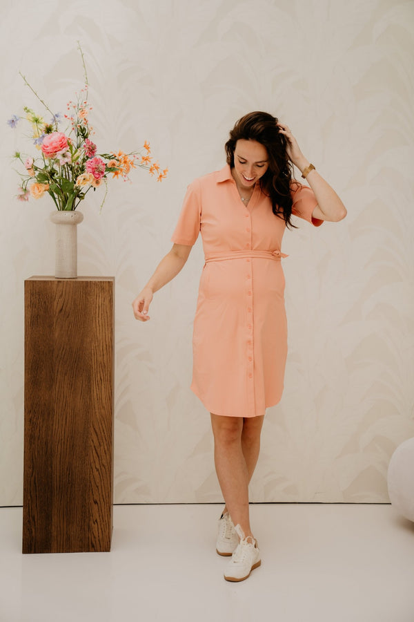 Dress Neck Sunset Clay - Bij Keesje - mi piace - jurk