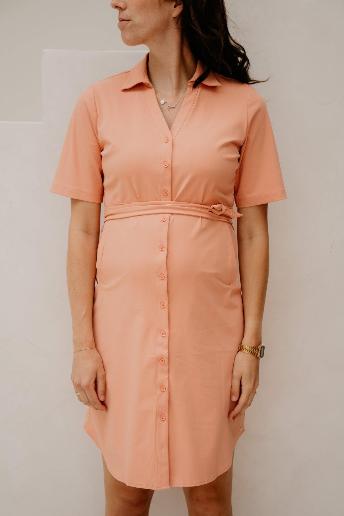 Dress Neck Sunset Clay - Bij Keesje - mi piace - jurk