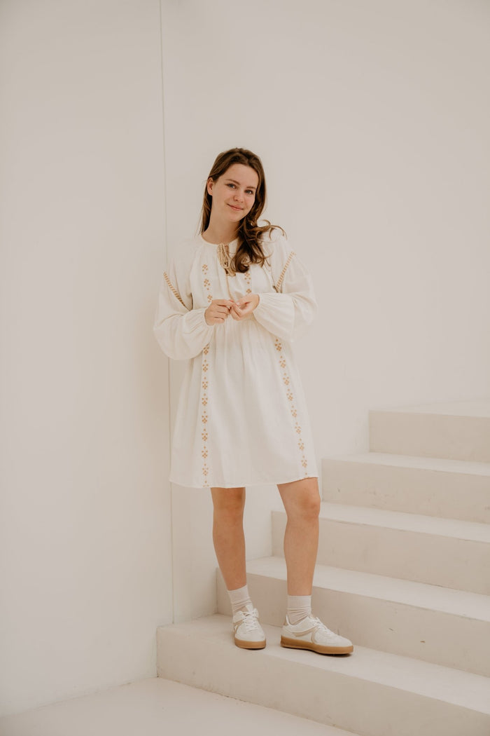 Dress Off White - Sand 26389 - Bij Keesje - Smashed Lemon - Jurk