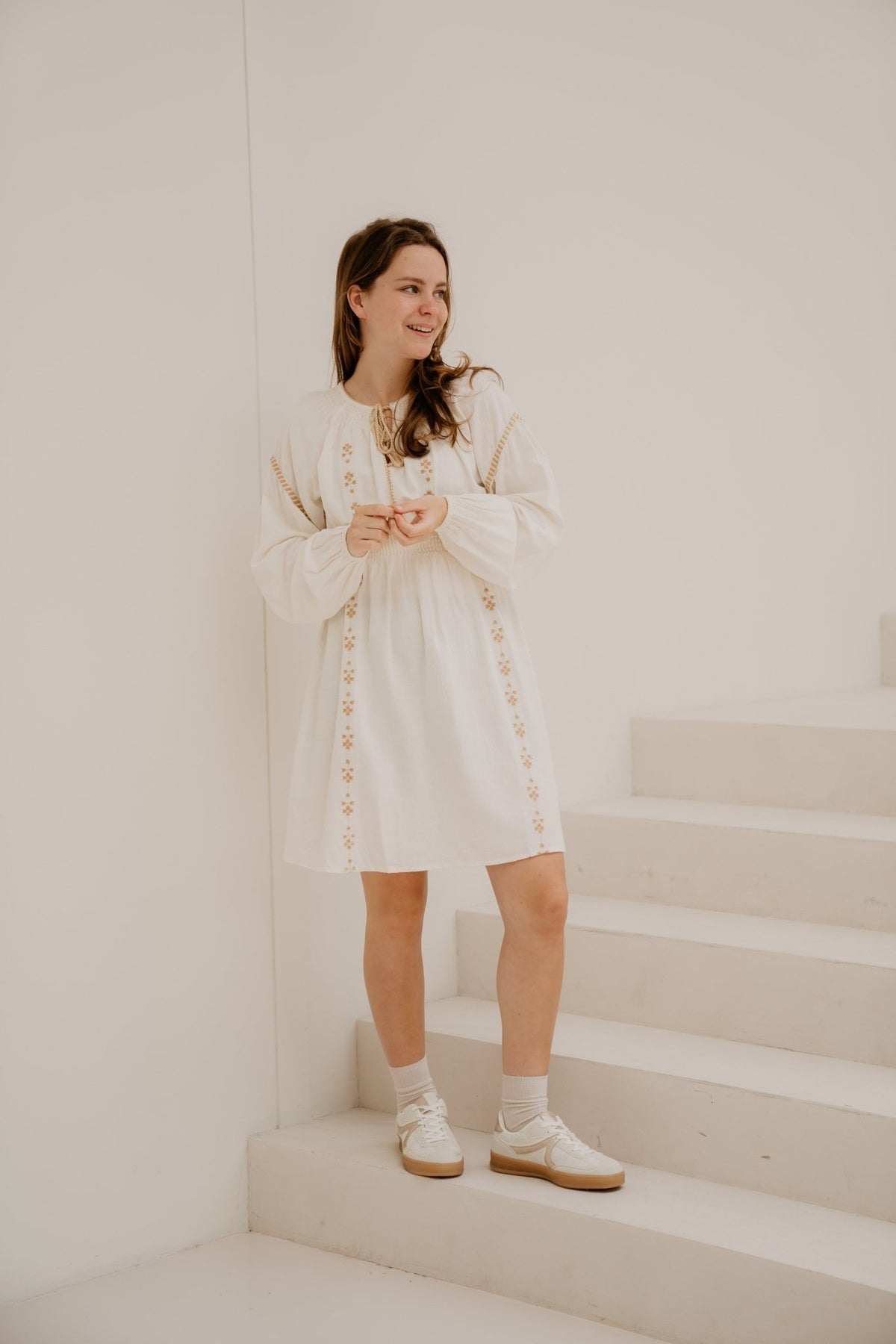 Dress Off White - Sand 26389 - Bij Keesje - Smashed Lemon - Jurk