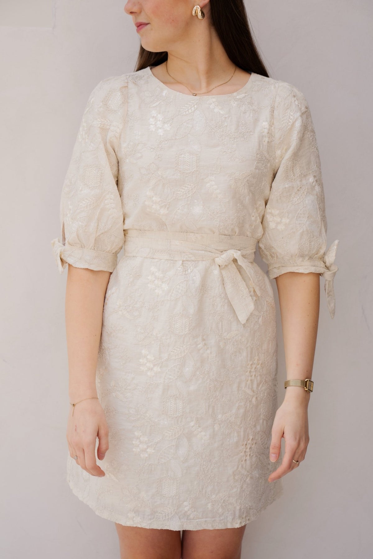 Dress offwhite - silver 26326 - Bij Keesje - Smashed Lemon - Jurk