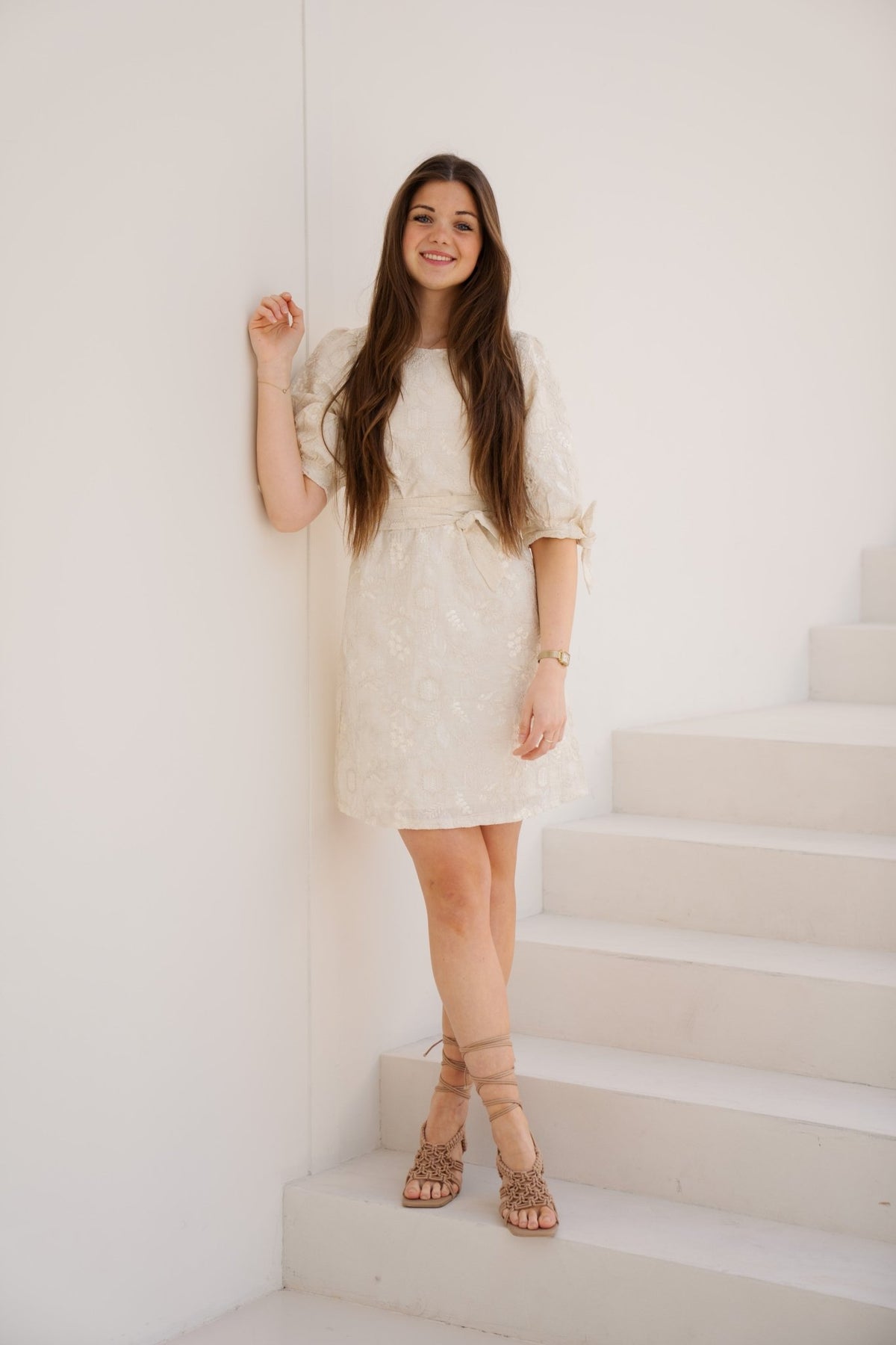 Dress offwhite - silver 26326 - Bij Keesje - Smashed Lemon - Jurk