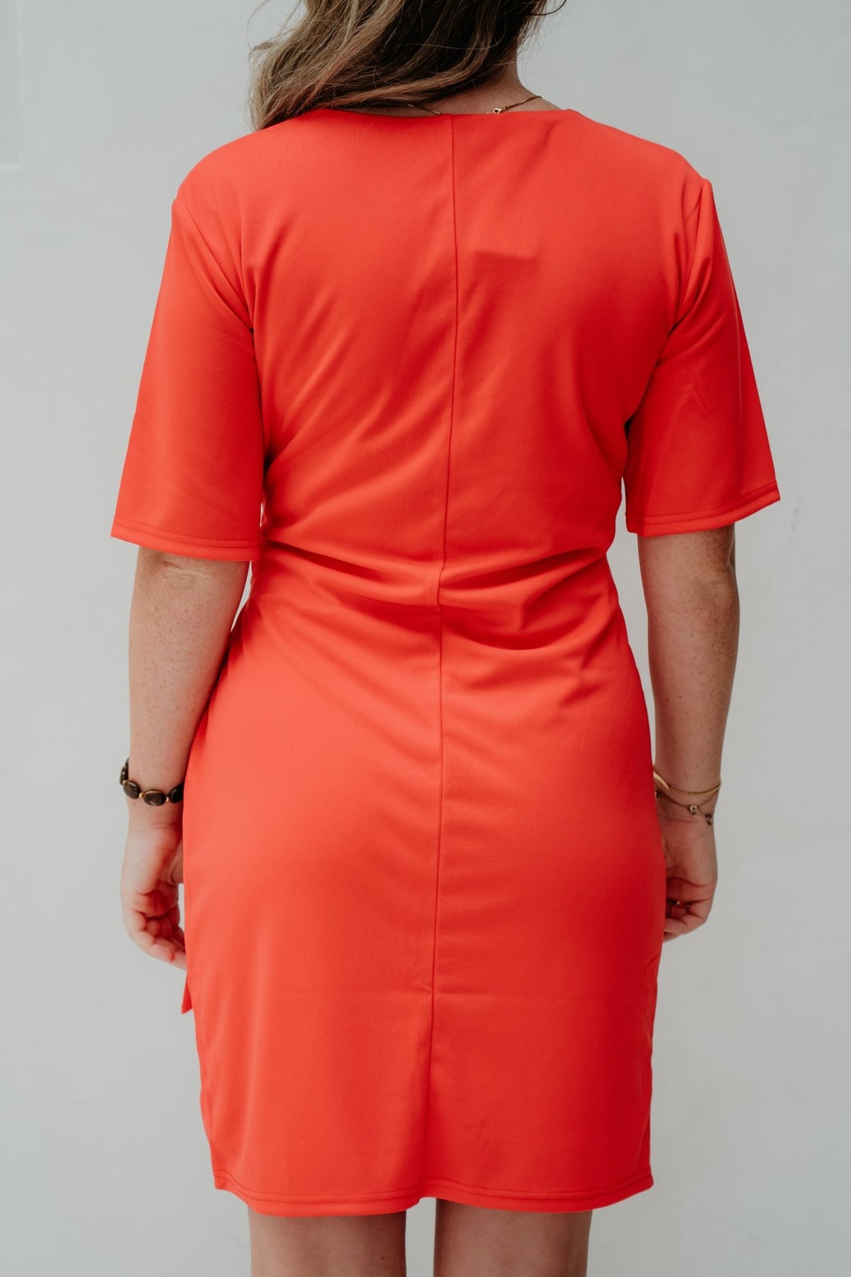 Dress short bow red - 10224 - Bij Keesje - Esqualo - jurk