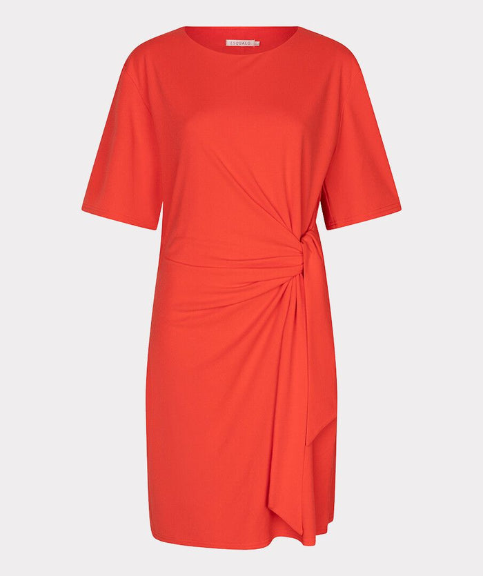 Dress short bow red - 10224 - Bij Keesje - Esqualo - jurk