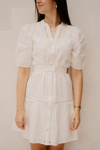 Dress short lace linnen 28227 - Bij Keesje - Esqualo - Jurk