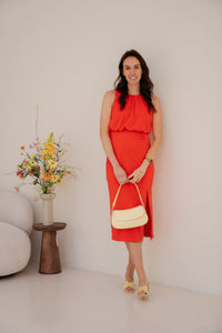 Dress slv/less red - 10226 - Bij Keesje - Esqualo - jurk