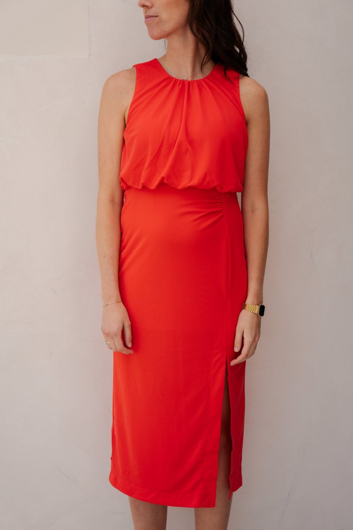 Dress slv/less red - 10226 - Bij Keesje - Esqualo - jurk