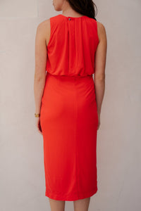 Dress slv/less red - 10226 - Bij Keesje - Esqualo - jurk