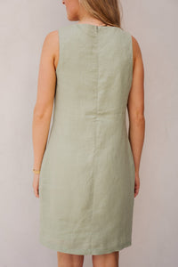 Dress slv/lss linen soft green - 28258 - Bij Keesje - Esqualo - jurk