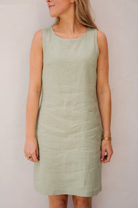 Dress slv/lss linen soft green - 28258 - Bij Keesje - Esqualo - jurk