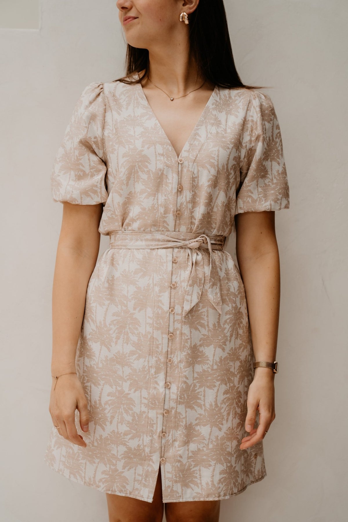 Dress Soleo sand palm - Bij Keesje - Elvira - jurk
