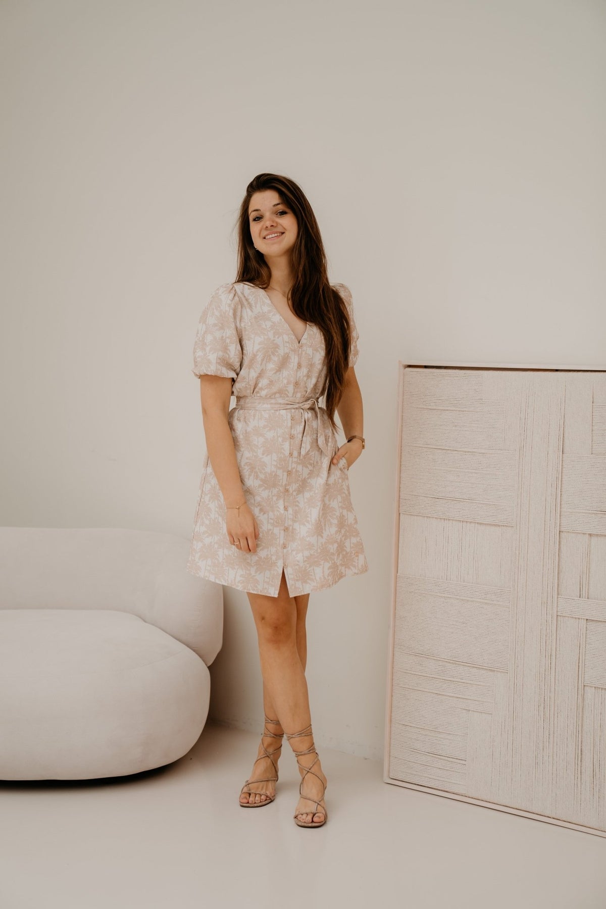 Dress Soleo sand palm - Bij Keesje - Elvira - jurk