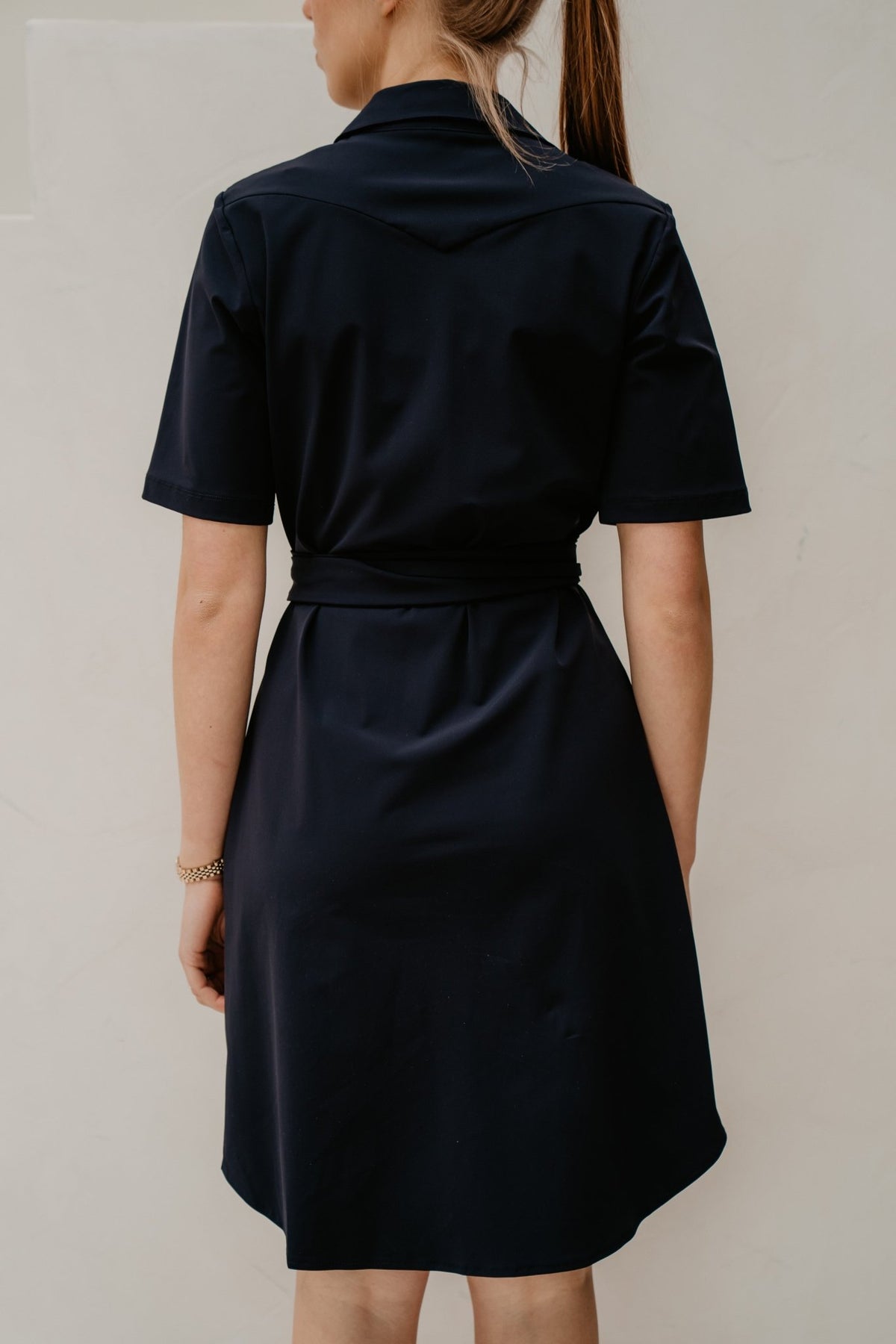 Dress V Neck Darkblue - Bij Keesje - mi piace - Jurk