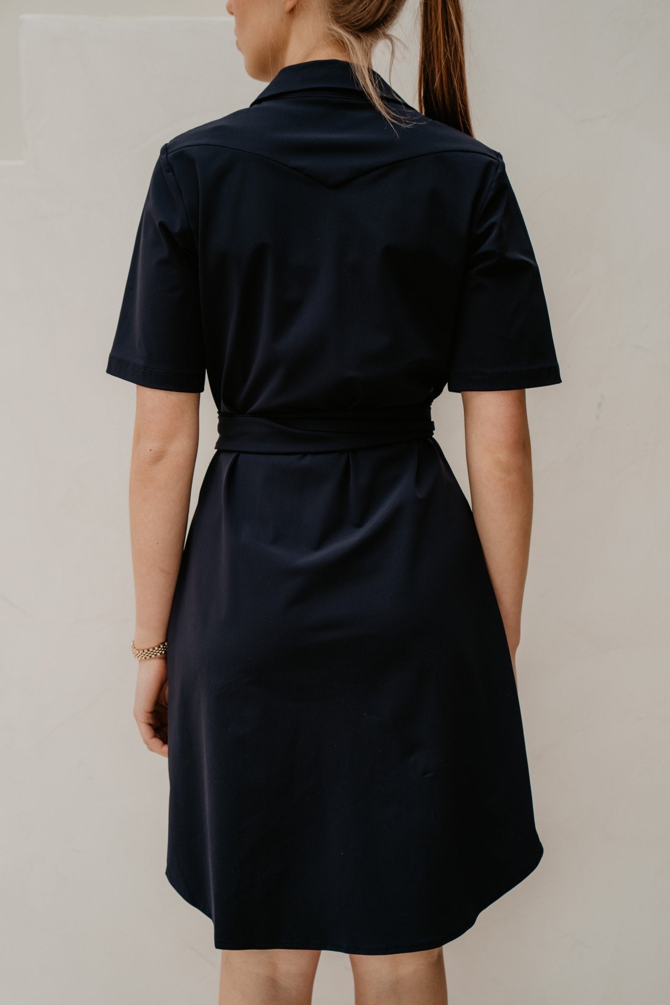 Dress V Neck Darkblue - Bij Keesje - mi piace - Jurk