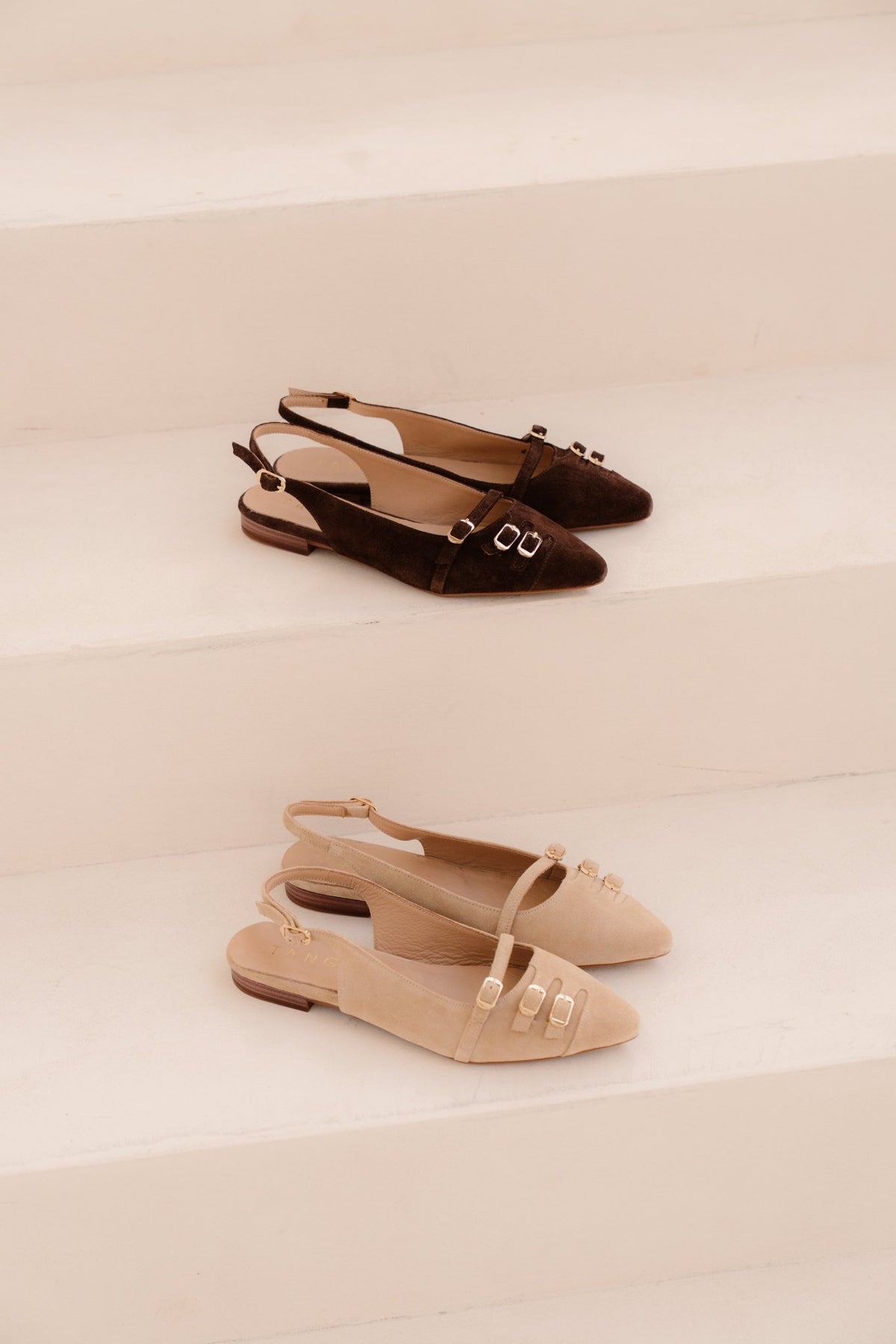 Duna 4 - j slingback beige suede - Bij Keesje - Tango - Schoenen