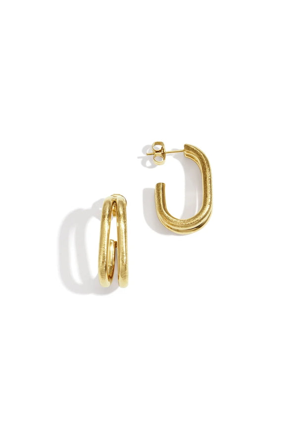 Oorbellen Annelot double gold