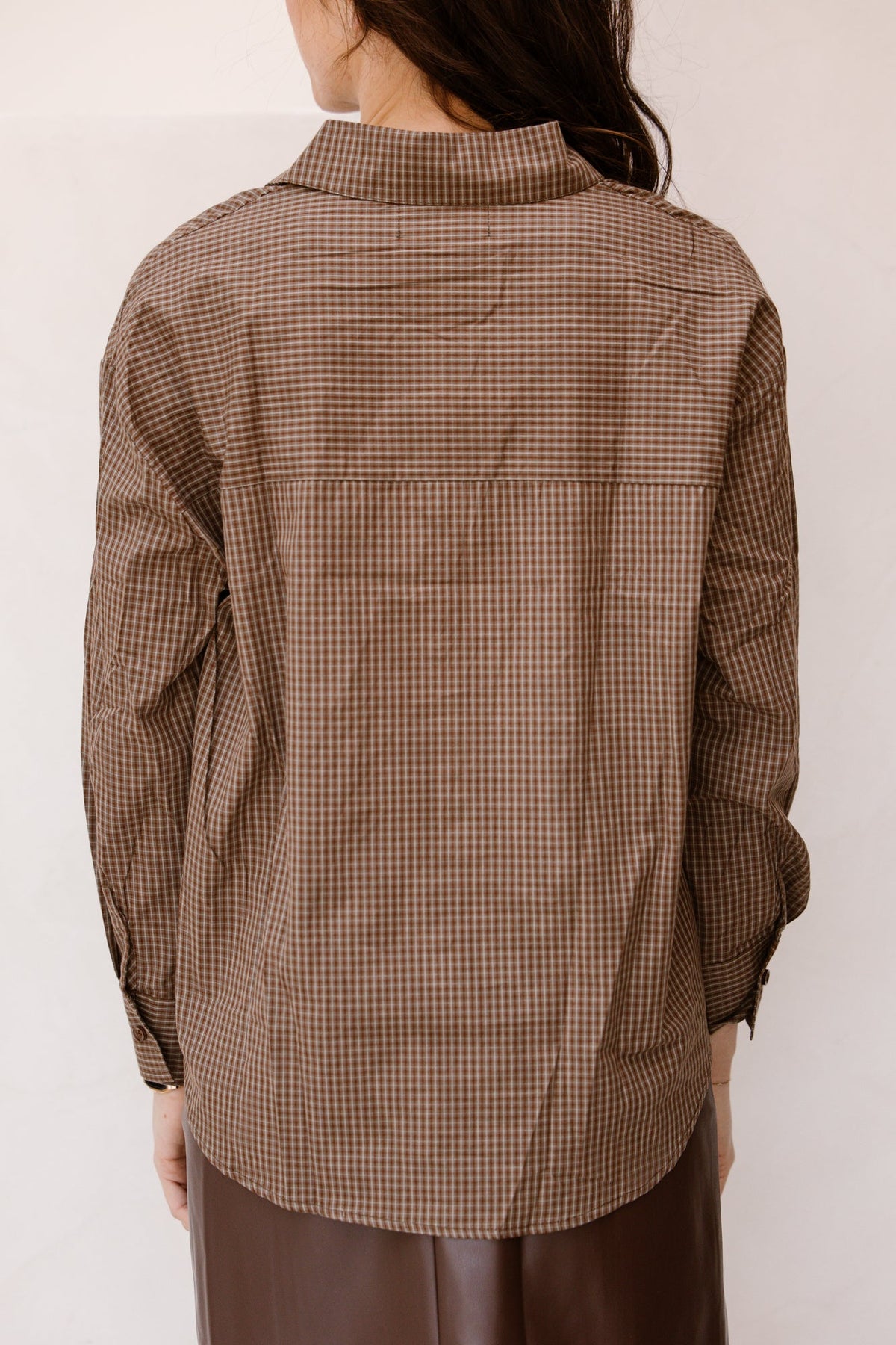 Eef Blouse Bruin streep - Bij Keesje - Bij Keesje