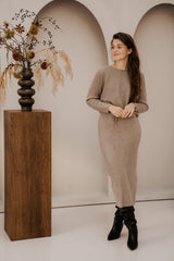 Eileen knit set taupe