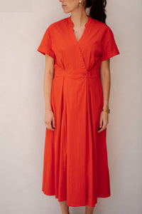 ElaraCC wrap dress flame - Bij Keesje - Co'couture - Jurk