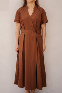 ElaraCC wrap dress suntan - Bij Keesje - Co'couture - Jurk