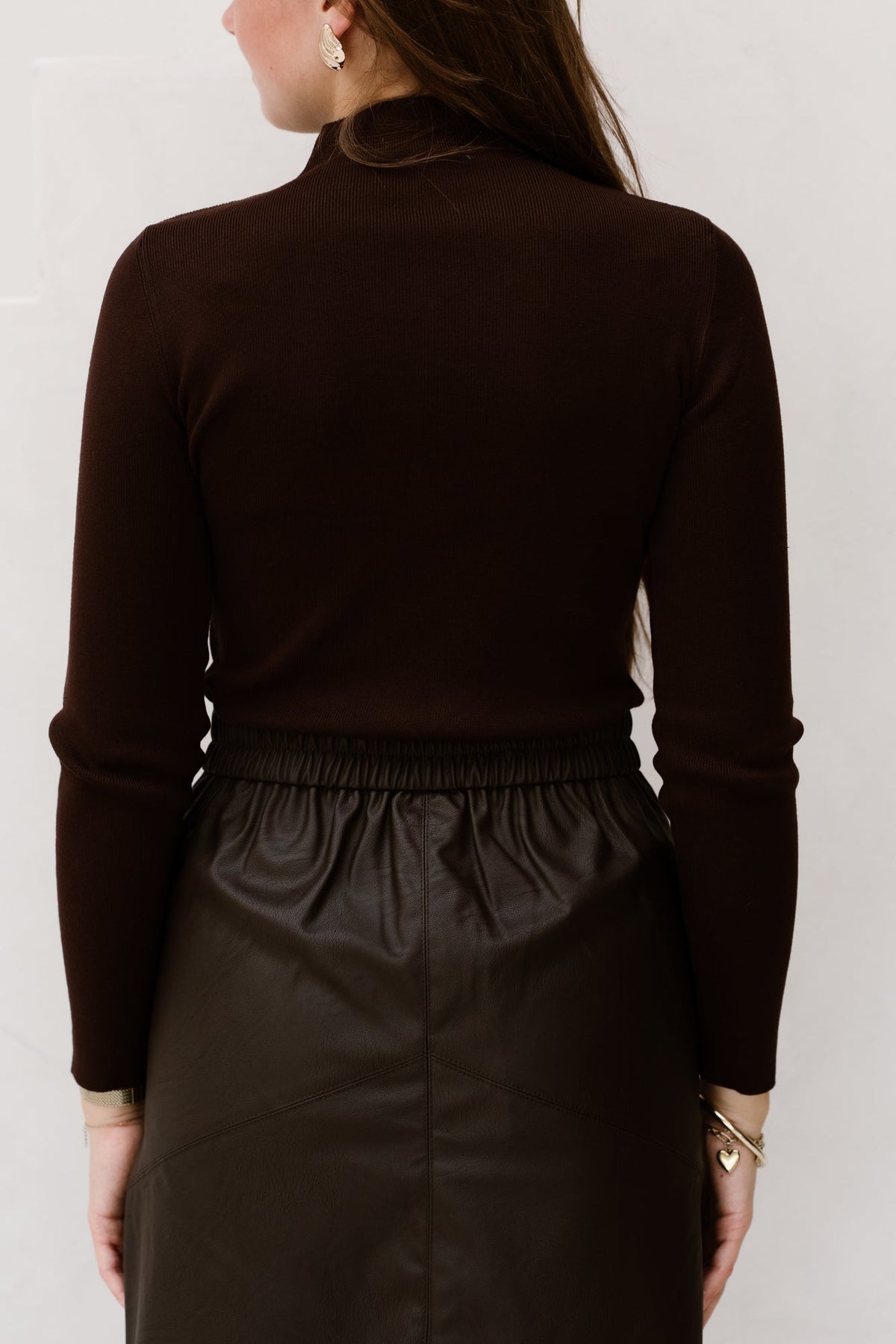 Elena Long Sleeve Brown - Bij Keesje - Bij Keesje - Top