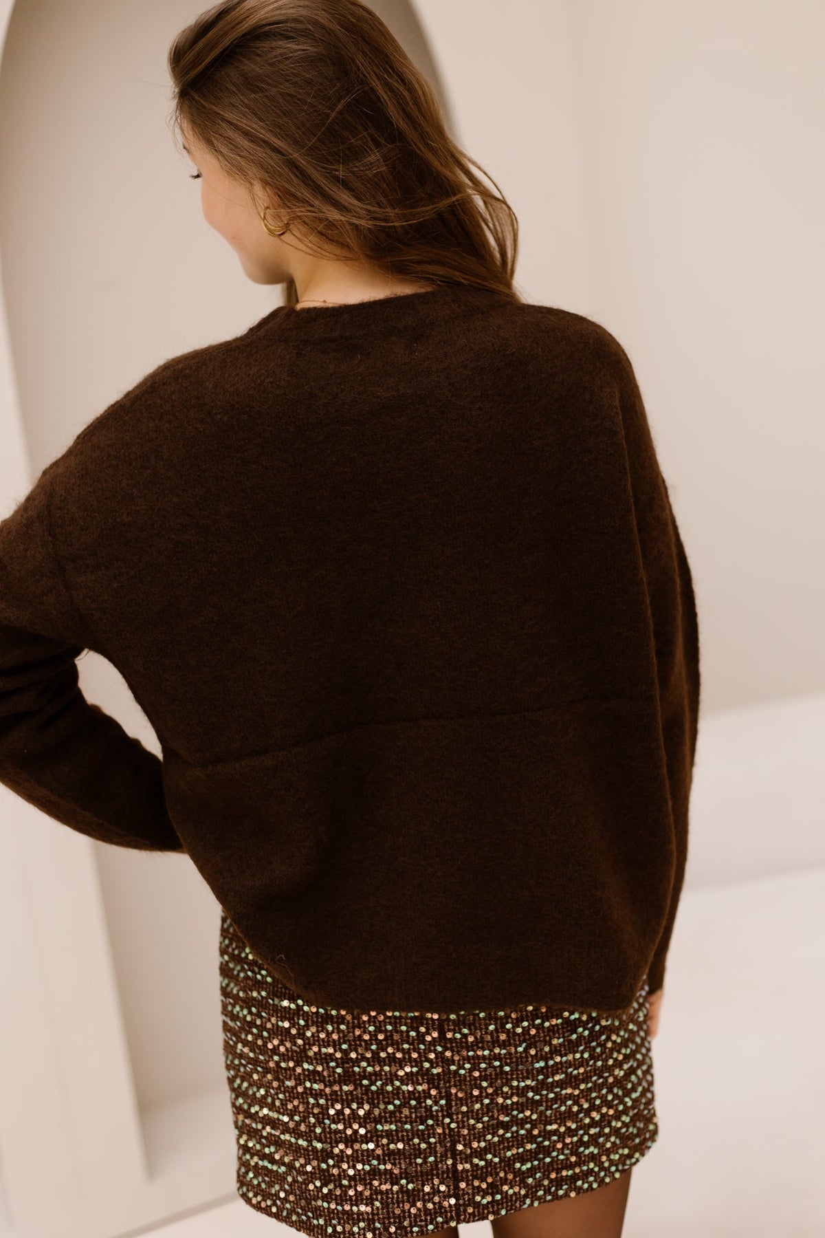 Elena sweater brown - Bij Keesje - Bij Keesje - Trui