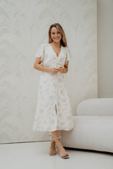 Eleni Delicate Flower Dress Creme