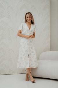 Eleni Delicate Flower Dress Creme - Bij Keesje - Neo Noir - Jurk