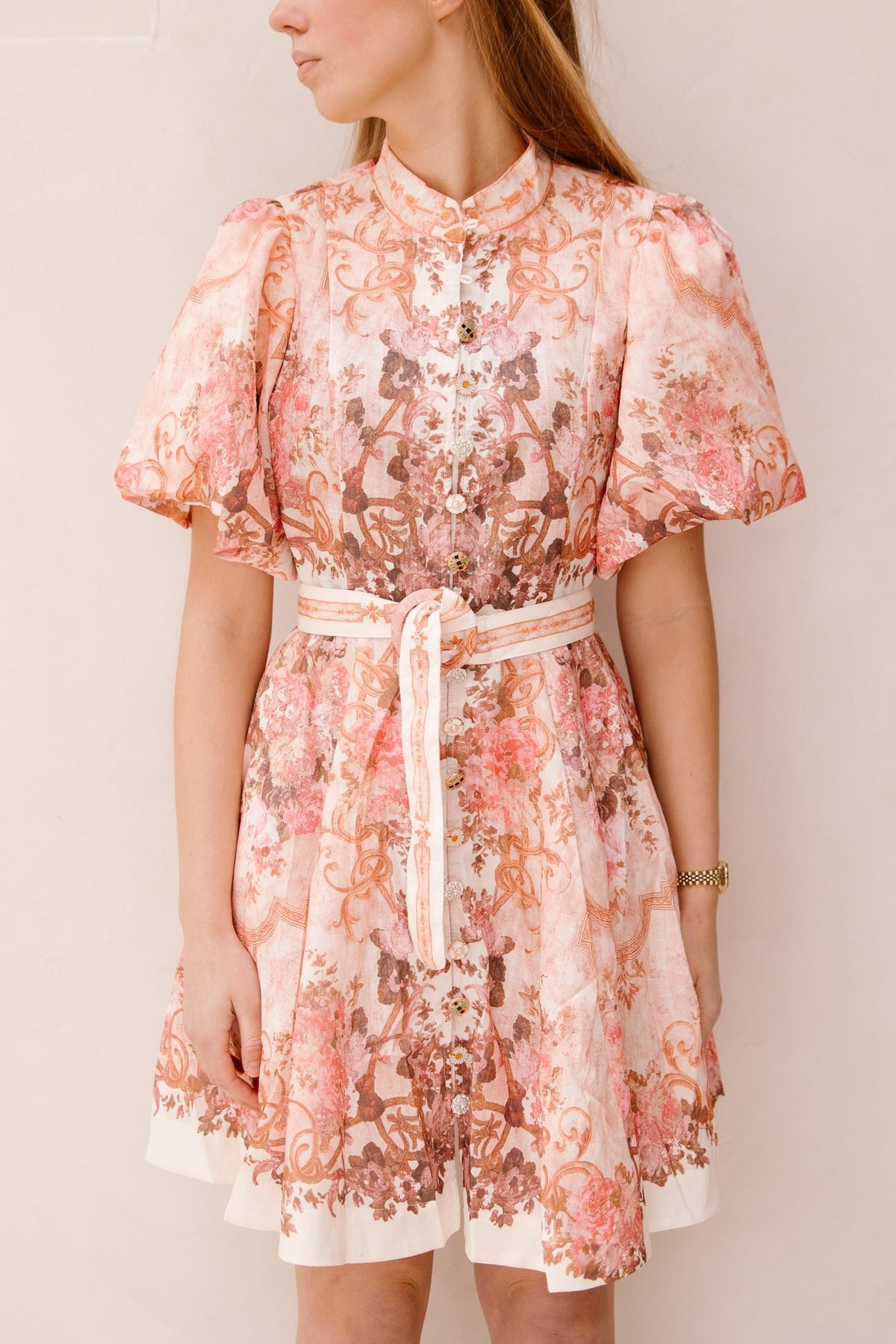 Elien Dress Flower Orange - Bij Keesje - Bij Keesje - Jurk