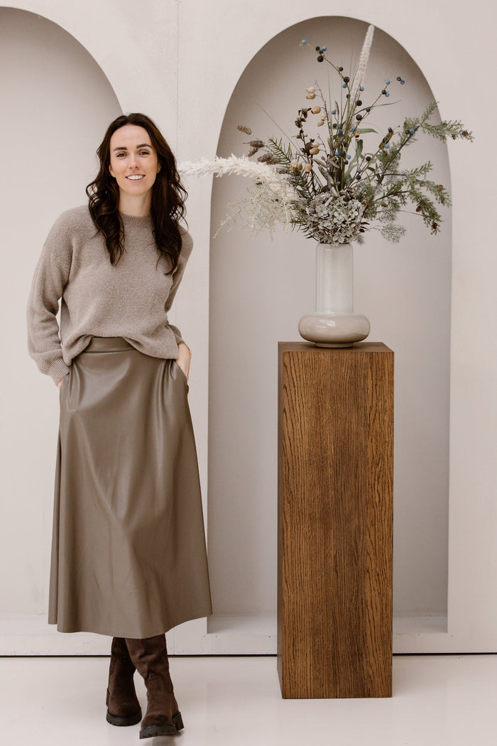 Elies sweater taupe - Bij Keesje - Bij Keesje