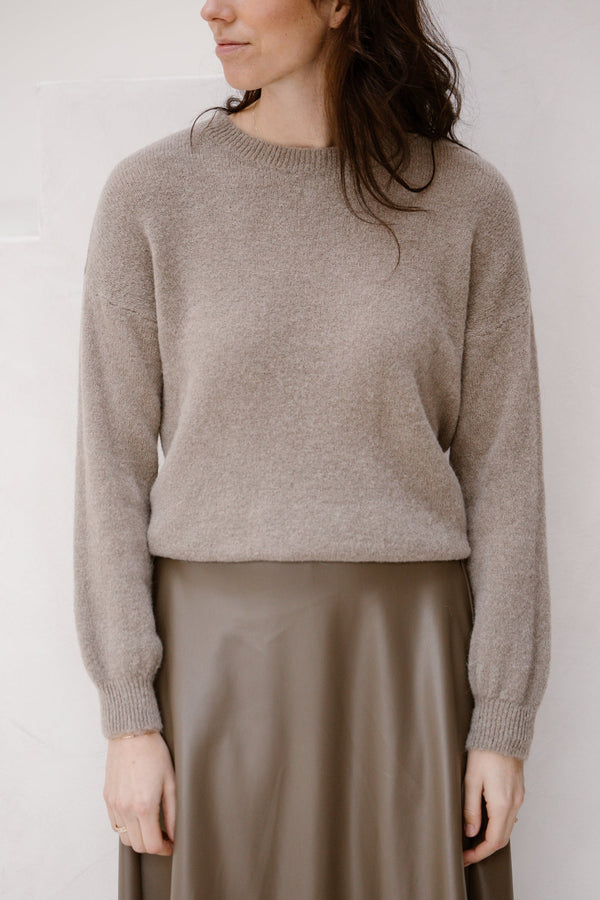 Elies sweater taupe - Bij Keesje - Bij Keesje